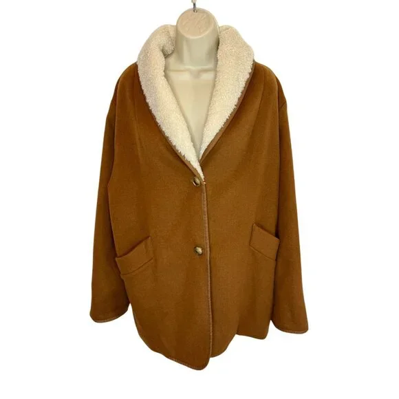 Emerson Frye Orchard Coat Camel Wool Cashmere Quiet Luxury - Size XL - Picture 2 of 8